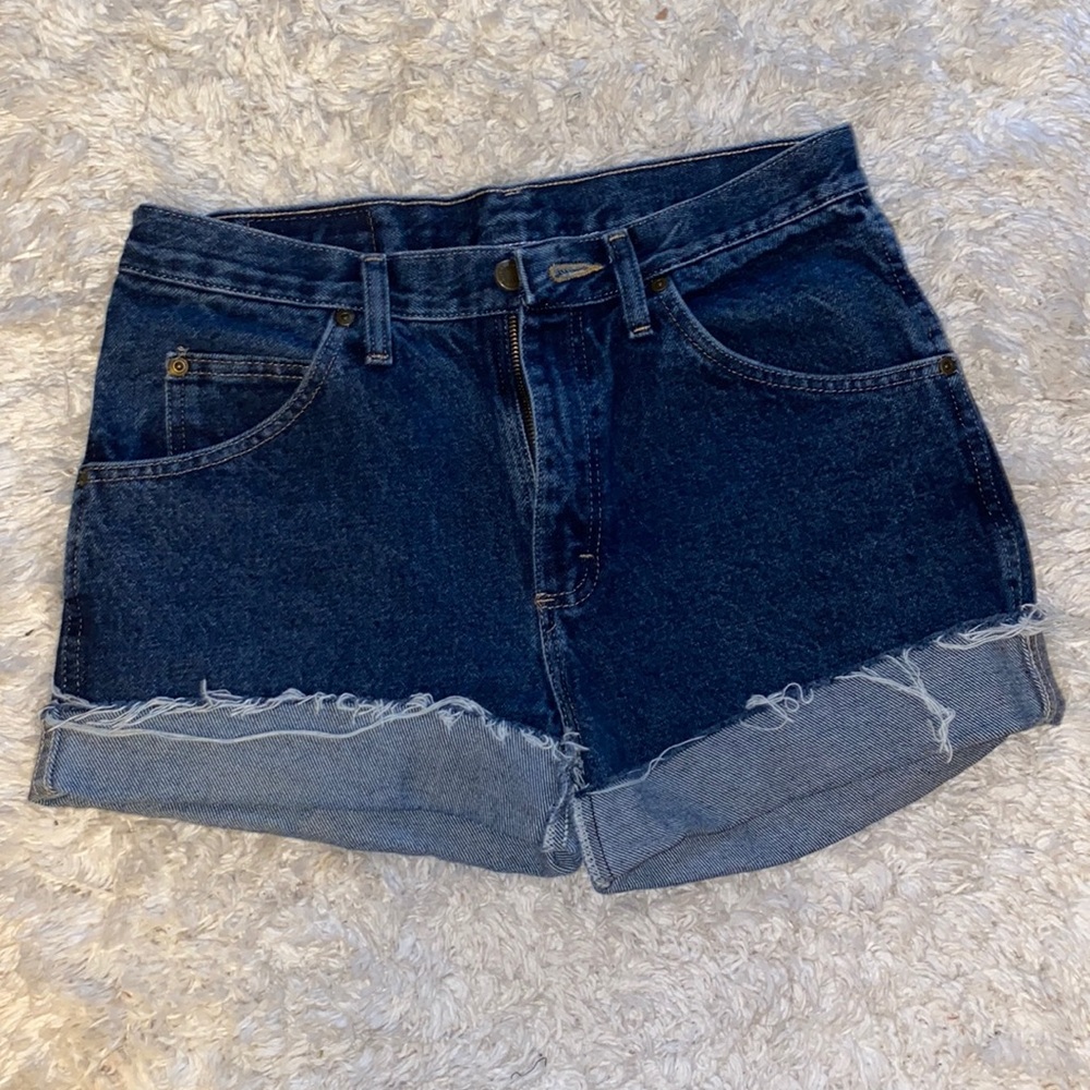 Custom jean wrangler shorts